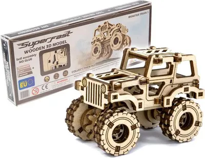 Zdjęcie produktu dla WOODEN.CITY MONSTER TRUCK 1, 69 szt.
