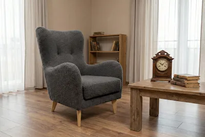 Produktbild von Stilvoller Sessel Roland Farbe Anthrazit mit ergonomischem Design – Klassischer Stil & moderner Komfort