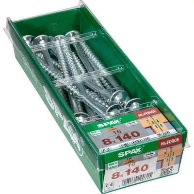 Image de Lot de 16 vis acier torx SPAX, Diam.8 mm x L.140 mm