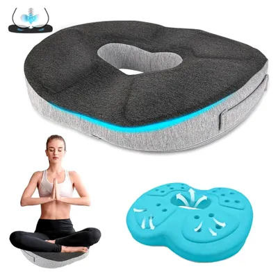 Produktbild von Sitzkissen für Hämorrhoiden, Sitzring zur Linderung von Hämorrhoiden, Prostata-, Ischias- und Rückenschmerzen, geeignet für Büro, Auto und Rollstuhl