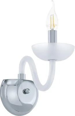 Produktbild von EGLO Wandlampe Falcado 1, Wandleuchte innen, Stahl in chrom, Glas in satiniert E14 Fassung
