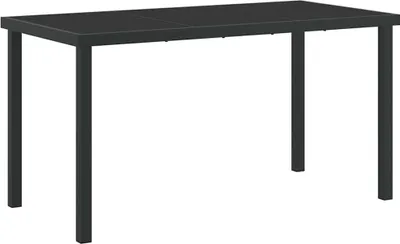 Produktbild von vidaXL Gartentisch Schwarz 140 x 70 x 73 cm Metall