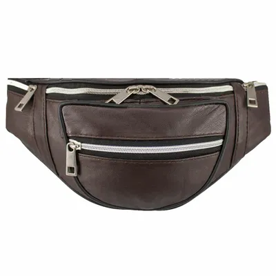 Produktbild von Leder Bauchtasche Braun Hüfttasche Gürteltasche Damen Herren Crossbag
