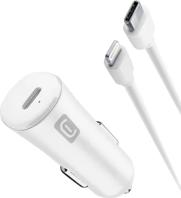 Produktbild von USB Car Charger Kit 20W Typ-C / Lightning White
