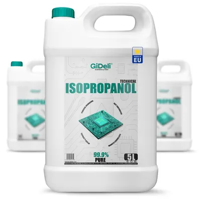 Productafbeelding van Isopropanol 15 liter, technische kwaliteit, 99,9% IPA. Reiniger en ontvetter voor industrieel gebruik, merk GiDeli