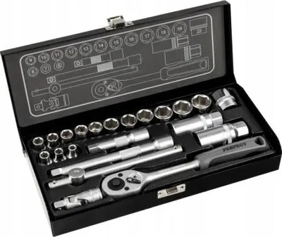 Produktbild von Stalco S-77822 Steckschlüsselsatz 3/8 Zoll 22-teilig