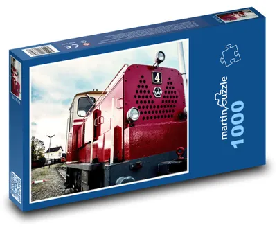 Zdjęcie produktu dla Puzzle 1000 Czerwony pociąg na torach - martinpuzzle