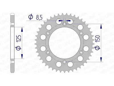 Produktbild von AFAM Kettenrad Alu Standard - 520