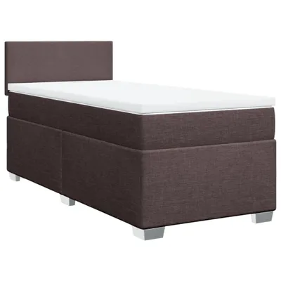 Produktbild von Boxspringbett mit Matratze Dunkelbraun 90x190 cm Stoff