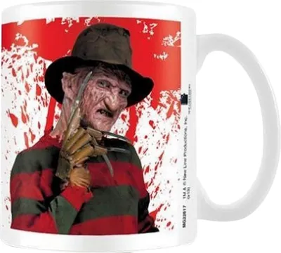 Image de Nightmare On Elm Street - Tasse à café PM2723 (Taille unique) (Blanc/Rouge)