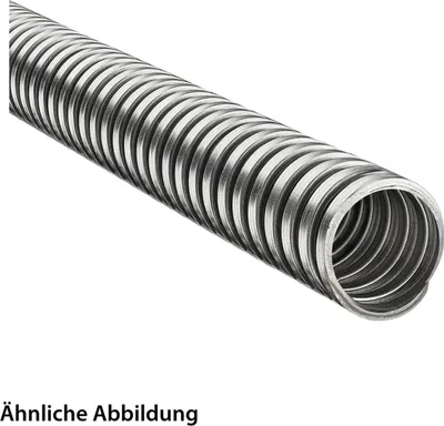 Produktbild von FLEXA SPR-VA Metallschutzschlauch eingehaktes Profil VA blank AD 5,0mm, ID 3,0mm eingehaktes Profil, Mindestbiegeradius