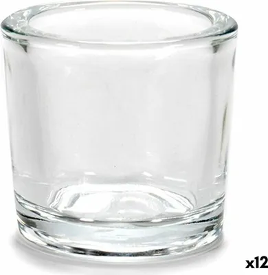 Obrázek produktu pro Miska na svíčku Průhledné sklo 6,5 x 6 x 6,5 cm (12 kusů)