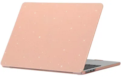 Produktbild von Mobigear Sparkling Cream Schutzhülle für MacBook Air 13 Zoll (2022-2026), Hartschale, MacBook Case - Rosa - Modell A2681 / A3113 / A3240 / A3449
