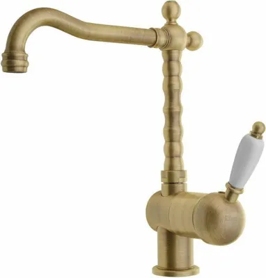Produktbild von Sapho KIRKÉ WHITE Küchenarmatur, weißer Hebel, Bronze
