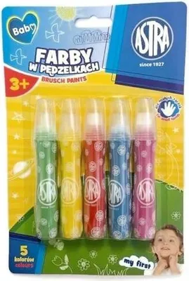 Obrázok produktu pre Astra Farby w pędzelkach 5 kolorów