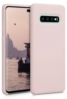 Produktbild von kwmobile Handyhülle für Samsung Galaxy S10 Plus / S10+ Hülle - Case Silikon - Kabelloses Laden - Schutzhülle Cover in Altrosa matt