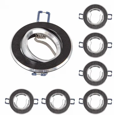 Produktbild von 6x Einbaurahmen GU10 SET 68mm inkl GU10 Fassung 16302-9