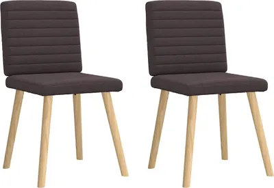 Produktbild von "2026 Aktion"2er-Set Esszimmerstuhl/Esszimmerstuhl - CLORIS - Küchenstuhl elegantes Design - Dunkelbraun Stoff - 45x54x86cm - Esszimmerstühle NeuMöbel144991