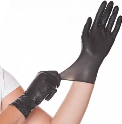 Obrázok produktu pre 10x Hygostar 26708 Latexhandschuhe Diablo schwarz Gr. 10/XL puderfrei