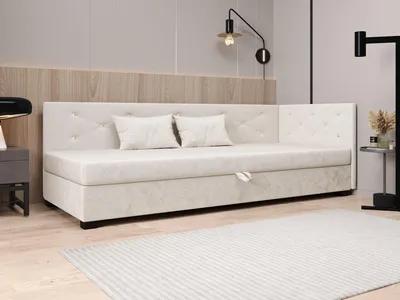 Obrázok produktu pre Čalúnená posteľ 100x195 MILEKA PLUS 1 - ecru