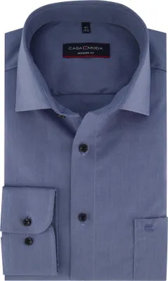 Produktbild von Casa Moda Hemd normale Passform stahlblau einfarbig