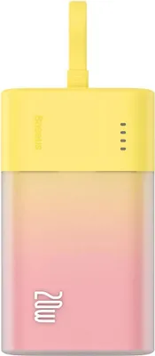 Zdjęcie produktu dla Baseus Popsicle, 5200 mAh, Litowo-polimerowy (LiPo), 20 W, Żółty, Różowy