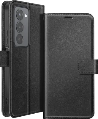 Produktbild von Mayaxess, Portemonnaie Etui Xiaomi Redmi 15 5G mit Handschlaufe Standfunktion, Schwarz