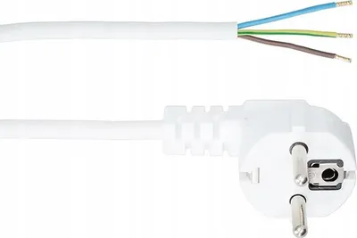 Immagine prodotto di Cavo Di Collegamento Con Spina Angolata 3*1,5 Ohm Conduttore 1,5 M Bianco