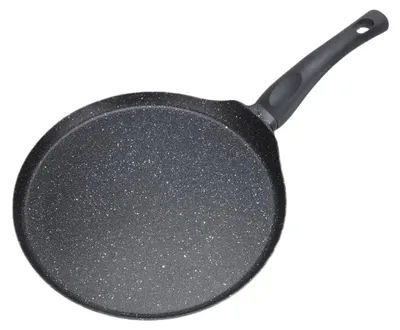 Produktbild von Bratpfanne & Grillplatte - Eisen, Antihaft - Für Pfannkuchen, Pizza, Steak - Schnelle Wärmeverteilung - Langlebig - Schwarz