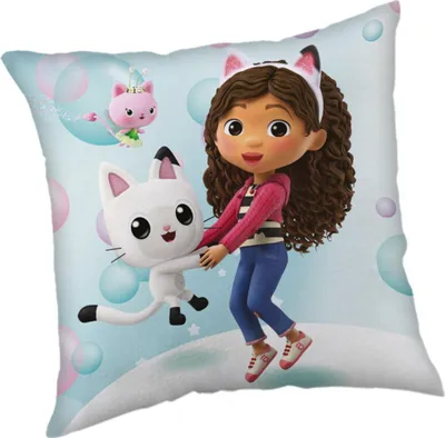 Produktbild von Gabby's Dollhouse Kopfkissen (1 Stück) Premium Dekokissen mit beidseitigem Digitaldruck