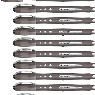 Immagine prodotto di STABILO worker® (Verkaufseinheit: 10) colorful Tintenroller schwarz, Strichstärke: 0,5 mm 661865 4006381415545