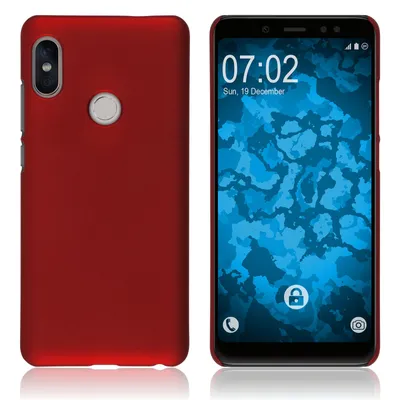 Produktbild von PhoneNatic Case kompatibel mit Xiaomi Redmi Note 5 Pro - Hülle rot gummiert Hard-case Cover