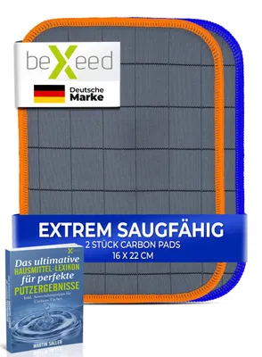 Productafbeelding van Microvezel glasreinigingsdoekset, 2 stuks, 16x22 cm