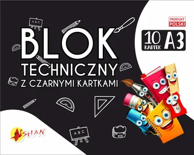 Produktbild von Technischer Block mit schwarzen Blättern A3