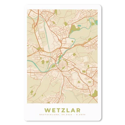 Produktbild von MuchoWow® Mauspad Mousepad Stadtplan - Wetzlar - Vintage - Stadtplan 40x60 cm - Mousepads - Maus Mat - Pad - Mausunterlage - Schreibtisch Accesoire