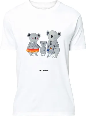 Produktbild von Mr. & Mrs. Panda T-Shirt Koala Familie - Weiß - Geschenk, Geschwister, Muttertag, Tshirt, Family, Kinder, große Größen, Oversize, Shirt, Koalas, in XXL