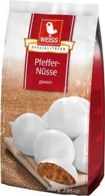 Produktbild von Weiss Pfeffernüsse glasiert würziger Lebkuchen mit Zuckerglasur 200g