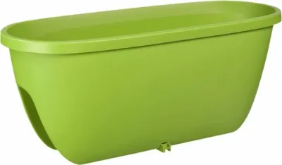 Obrázek produktu pro Truhlík BALCONIA na zábradlí plastový zelený 60cm