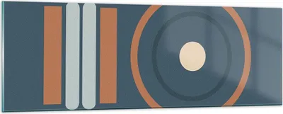Produktbild von Bilder auf glas - Einteilig - Abstrakt modern Muster - 90x30cm - Glasbilder - Wandbilder - Bilder - zum Aufhängen bereit - Wanddekoration aus Glas - Glas Bilder - Wandbild auf Glas - GAB90x30-4567