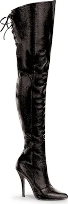 Produktbild von LEGEND-8899 elegante Pleaser Damen High-Heels Overkneestiefel schwarz Echtleder