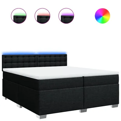 Produktbild von vidaXL Boxspringbett mit Matratze Schwarz 200x200 cm Stoff