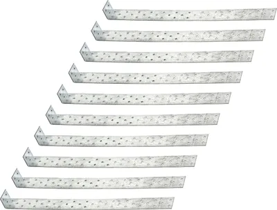 Immagine prodotto di Ancoraggio per calcestruzzo in acciaio piatto Alberts 847319, zincato Sendzimir, da incassare nel calcestruzzo, 500 x 40 x 40 mm, set da 10 pezzi
