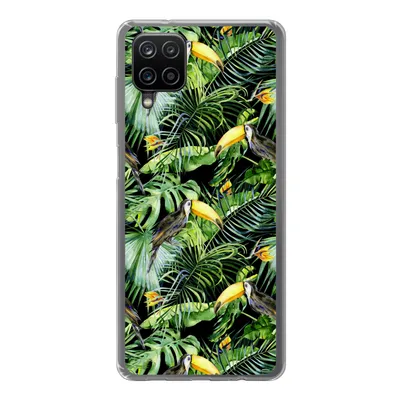 Produktbild von MuchoWow® Handyhülle Schutzhülle Hülle für Samsung Galaxy A12 Tukan - Muster - Pflanzen Silikon Softcase Handy Hülle - Bild