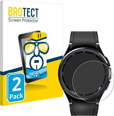Produktbild von 2x Für Samsung Galaxy Watch 6 Classic (43 mm) Schutzfolie BROTECT Displayschutz Display Schutz Folie Klar Transparent
