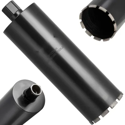 Image de Couronne diamantée - Carotteuse à eau - Ø 127 mm - Profondeur de forage 356 mm - Filetage intérieur 31,8 mm (pas 3,63 mm) - Pour béton armé, briques, maçonnerie - Soudage de précision