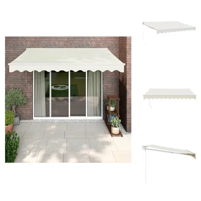 Immagine prodotto di vidaXL Tenda da sole retrattile crema 3x2,5 m in tessuto e alluminio - Tende da sole