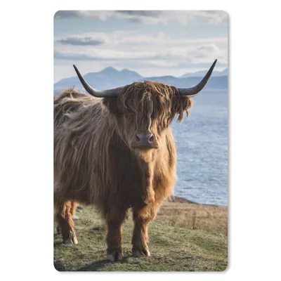Produktbild von MuchoWow® Mauspad Mousepad Schottische Highlander - Bergen - Meer 18x27 cm - Mousepads - Maus Mat - Pad - Mausunterlage