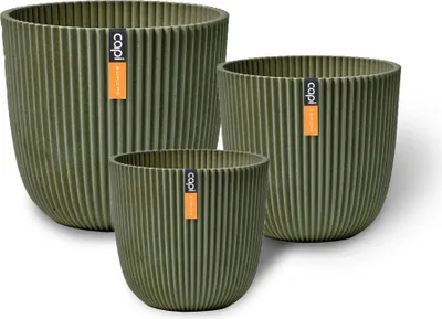 Produktbild von Capi Europe - Geschenkset  Topf kugel Groove 'made with' - Kunstrasen grün - Set S