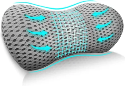 Imagen del producto de Almohadilla ergonómica para la zona lumbar, de espuma viscoelástica, de 30x40 cm, para coche y oficina