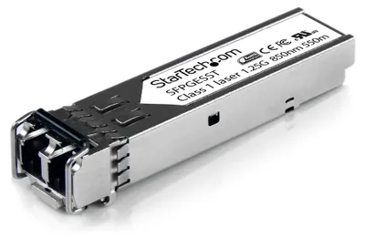 Produktbild von StarTech.com Cisco SFP-GE-S kompatibel SFP Glasfaser Modul - 1000BASE-SX, Faseroptik, 1250 Mbit/s, SFP, LC, SX, 550 m